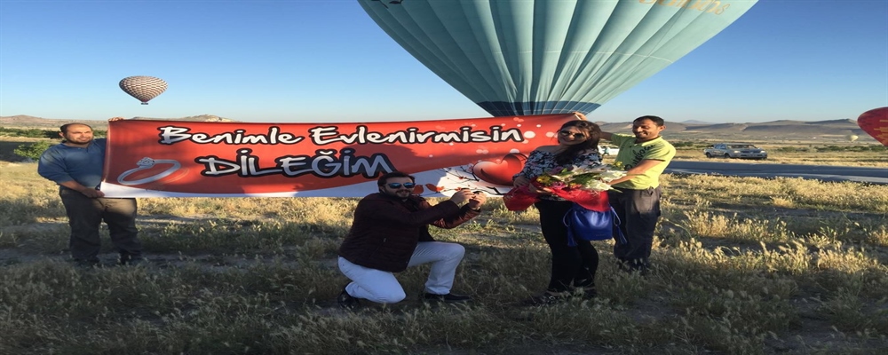 kapadokya balonda evlilik teklifi